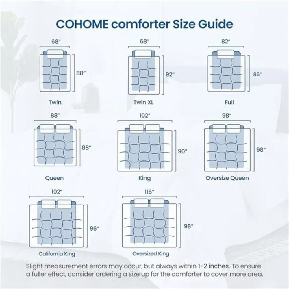 Quilted Comforter -All-Season Down Alternative Duvet Insert